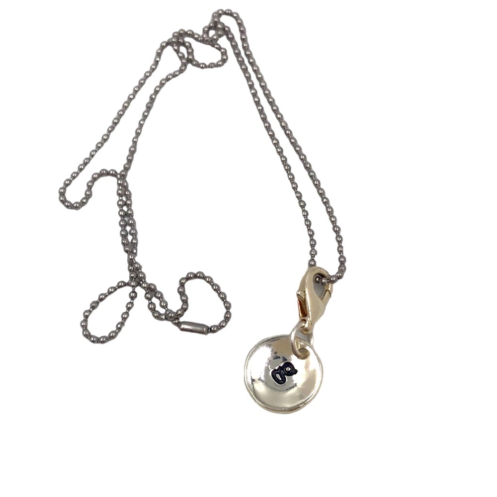 b*charmed Stamped Circle Letter “g”  charm/Pendant necklace